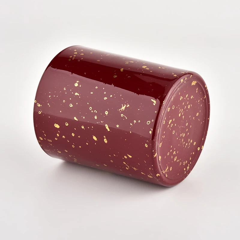 Wholesale red glass candle jar with high quality