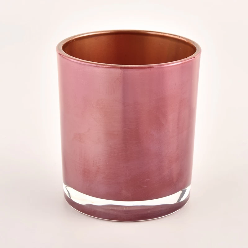 Wholesale colored glass candles container candle vessels for decorative
