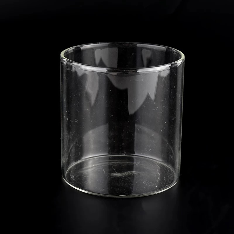 transparent glass candle jar round candle vessel supplier