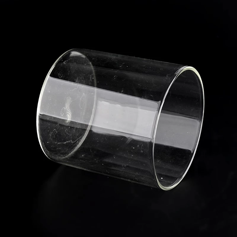transparent glass candle jar round candle vessel supplier