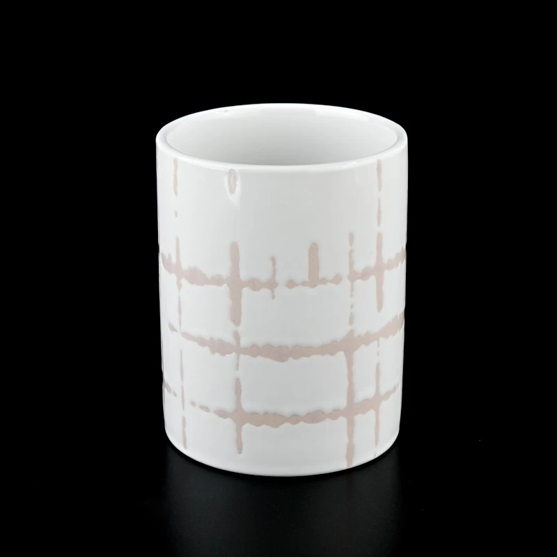 China 400ml New design white porcelain candle jars wholesales manufacturer