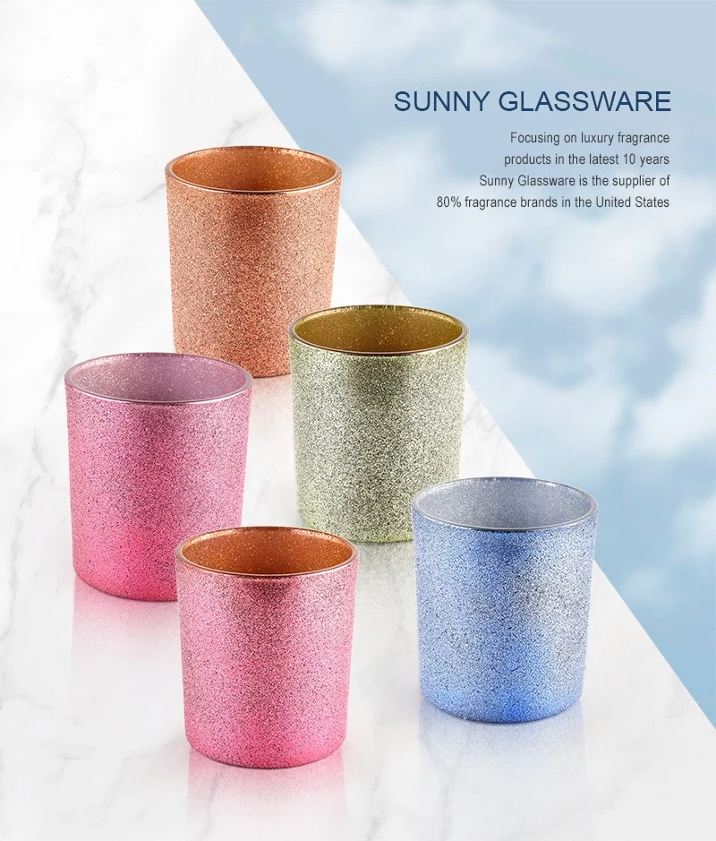 Customized Fancy Pattern Glass Candle Jars 8oz Glass Candle Holders 30cl Candle Glass