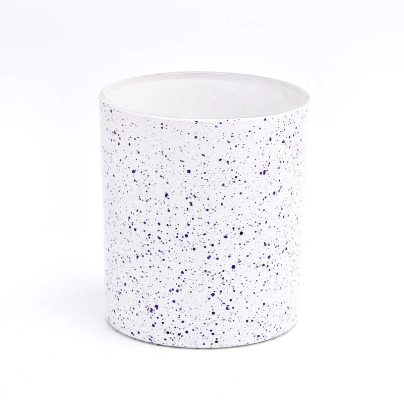 Speckles Decorative Glass Candle Holders 8oz Glass Candle Holders Wholesale
