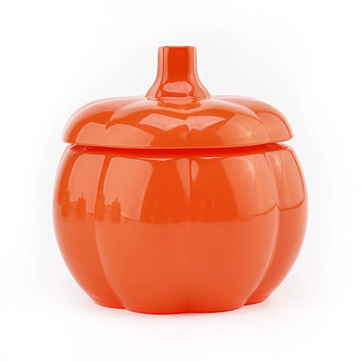 Pumpkin Glass Jar with Lids popular color Glass Candle Container