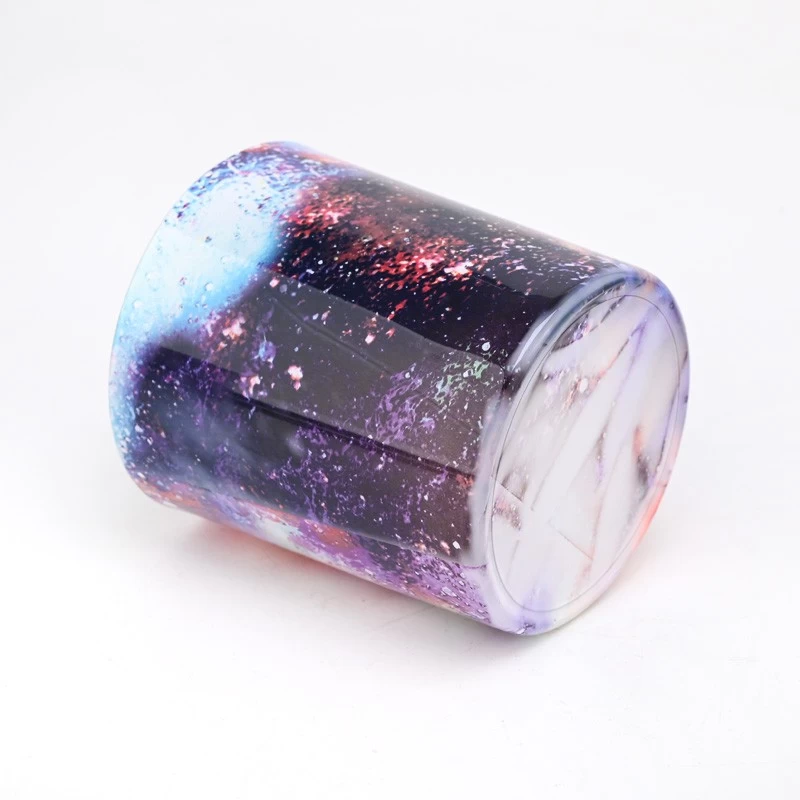 Galaxy Painting Glass Candle Holders Wholesale