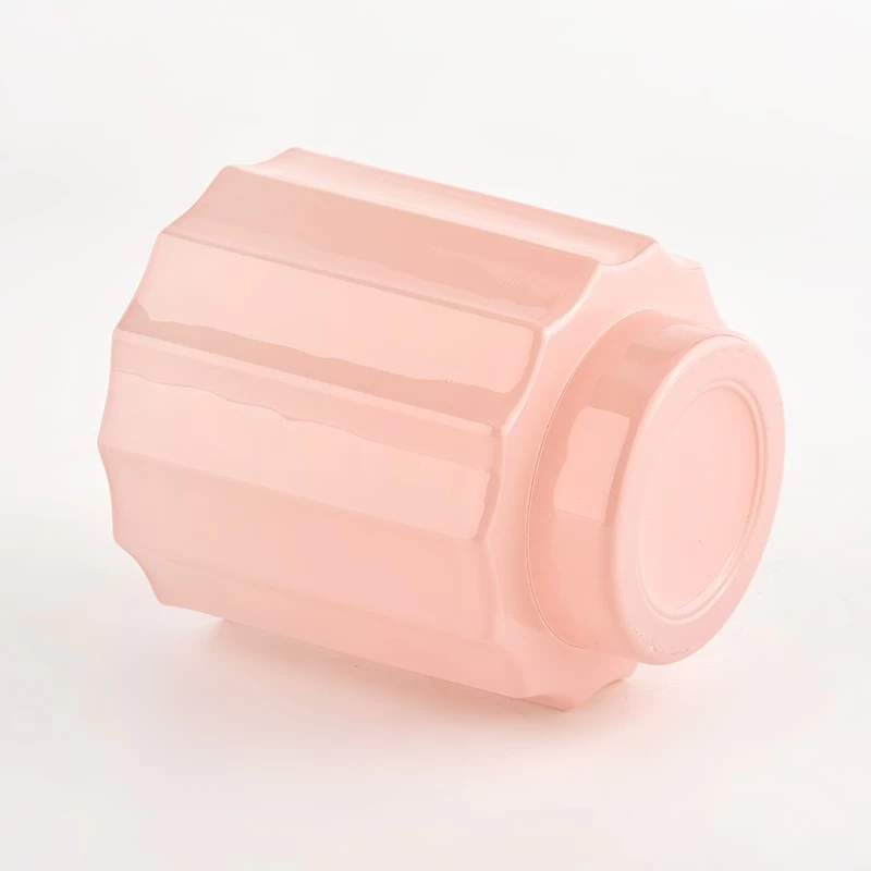 8oz Glass Candle Holders Wholesale Ribbed Glass Candle Jars For Sale