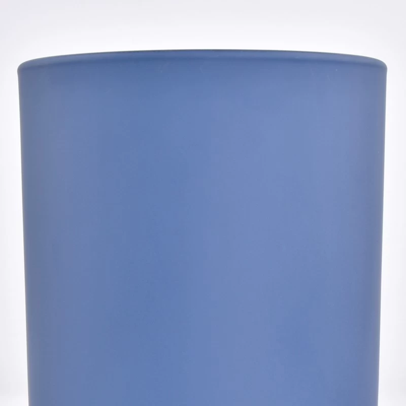 custom round bottom candle jar frosted glass