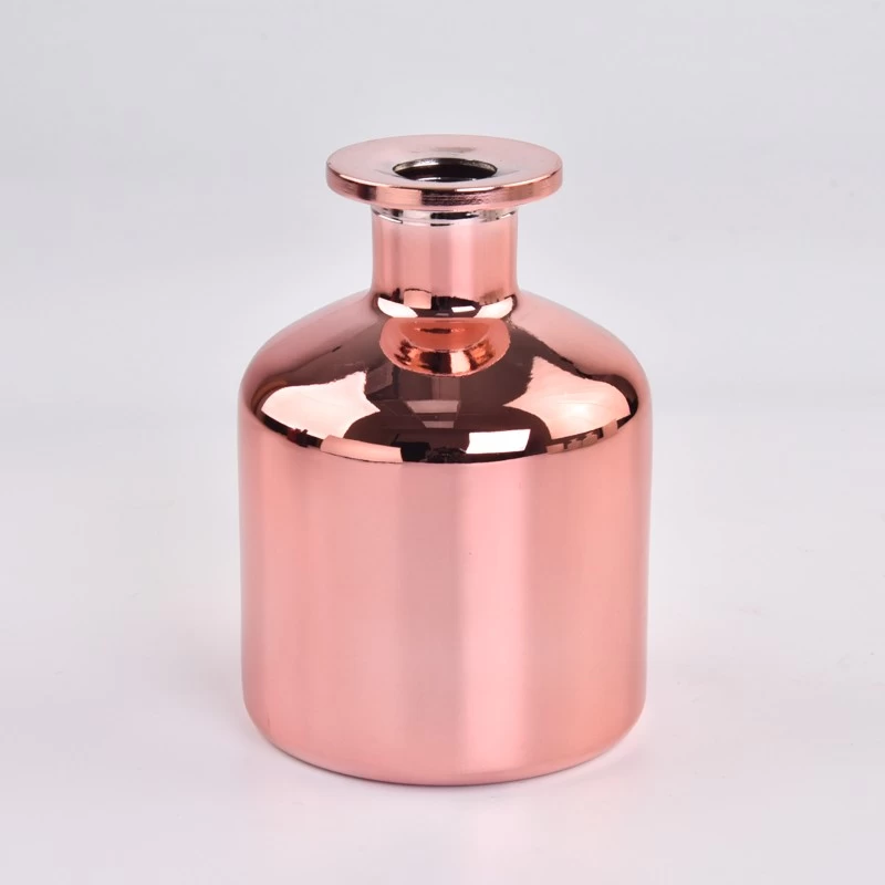 9oz reed diffusers glass bottles electroplated rose gold