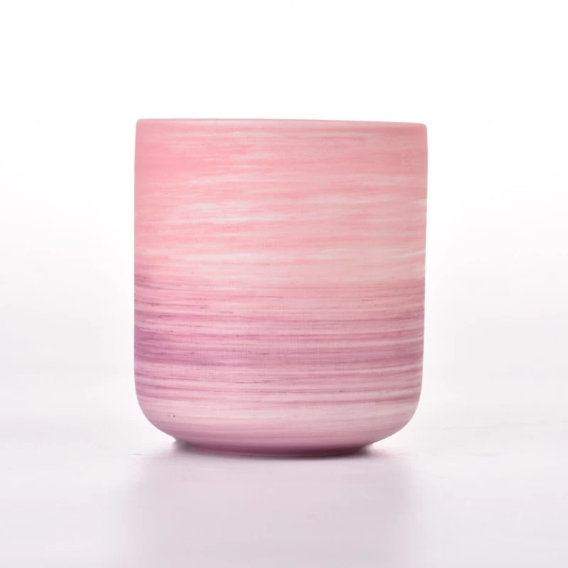 Wholesale Multi-Colored Ceramic Candle Container Empty Ceramic Candle Jars