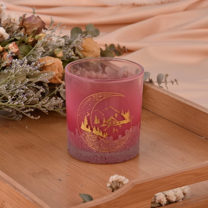 Luxury custom glass candle vessel for Valentine's Day for wedding