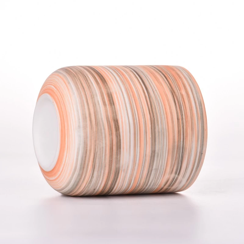 Decorative for Wedding Party Ceramic Candle Vessels Customized Stoneware Candle Jar