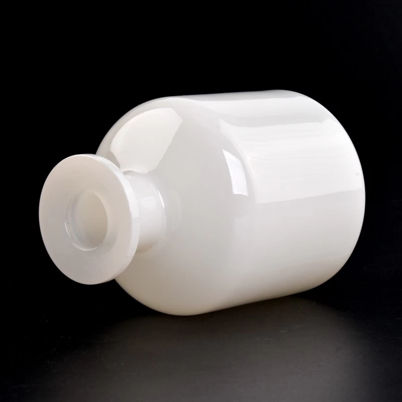 Milk White Glass Diffuser Bottles Customized Color Diffuser Bottles Glass
