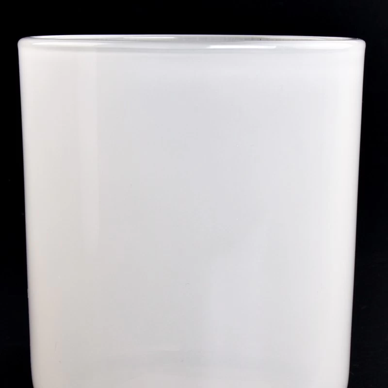 Classic White Glass Candle Jars Wholesale