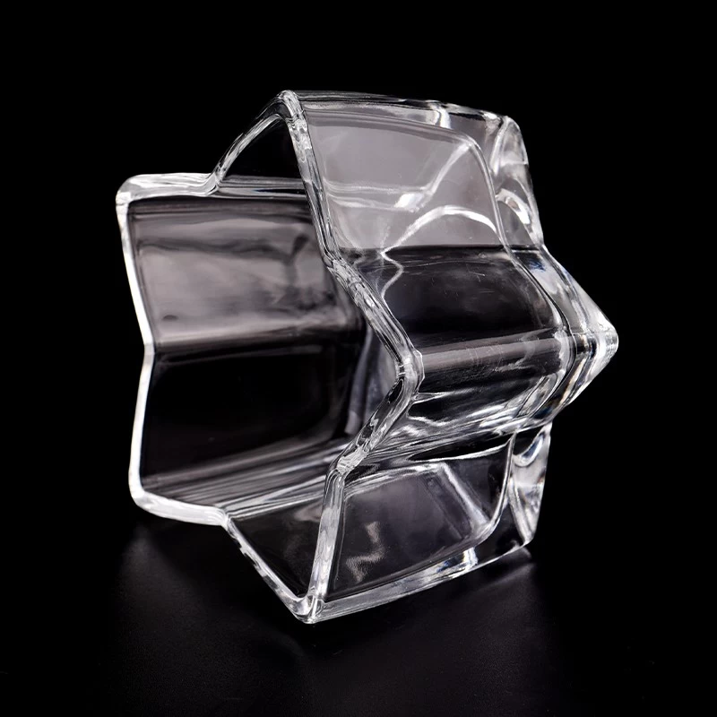 Votive Glass Candle Holders Star Shape Tealight Glass Candle Holders