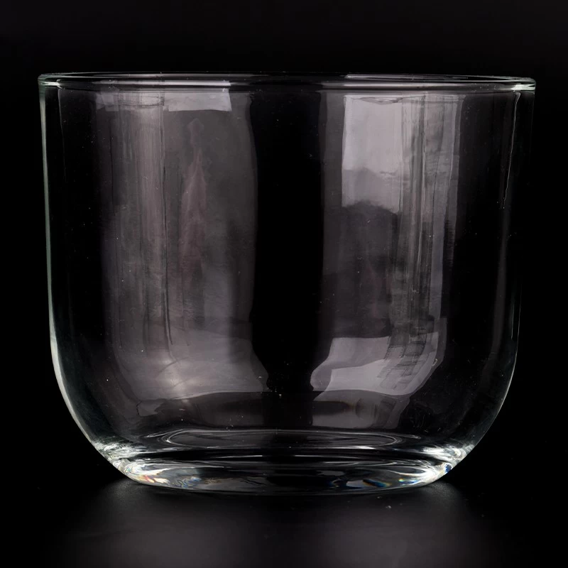 Oval Glass Candle Vessels Wholesale Customized Color Glass Candle Jars