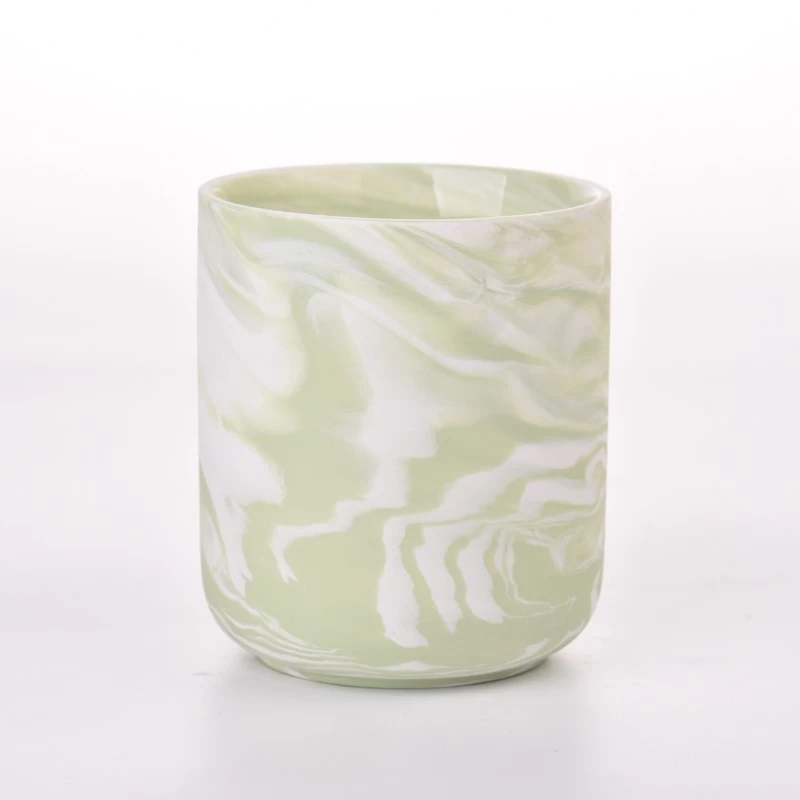 Hot Sale Marble Ceramic Candle Vessels