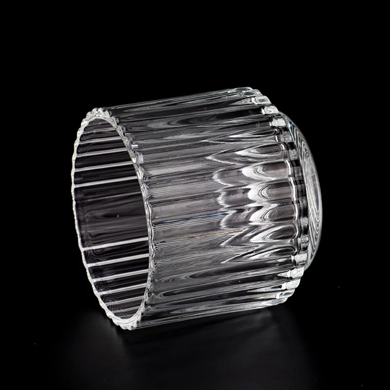 Beautiful Decoration Glass Candle Vessels Customized Color Glass Candle Jars For Sale