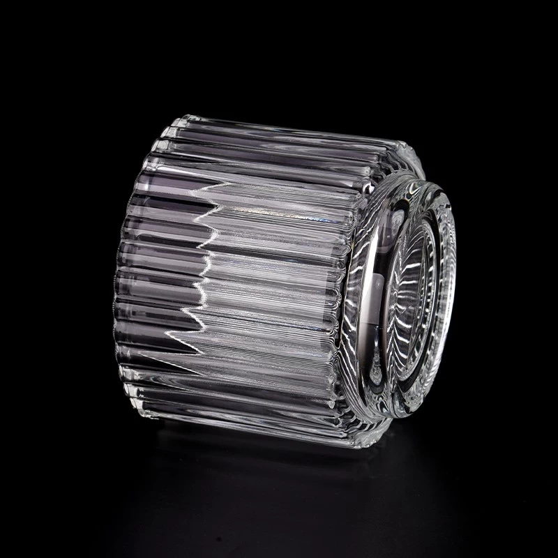 Beautiful Decoration Glass Candle Vessels Customized Color Glass Candle Jars For Sale