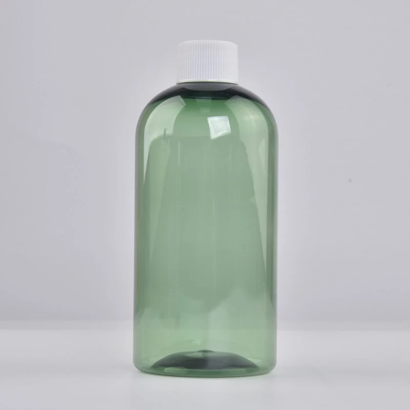 China New Empty plastic Bottle 200ml Green PET Plastic Screw Cap Bottles manufacturer