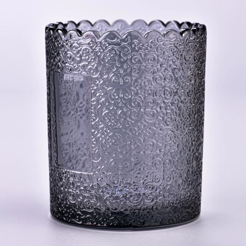 Black Glass Candle Holders Black Embossed Candle Glass Wholesale