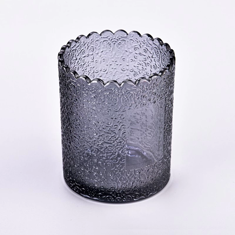 Black Glass Candle Holders Black Embossed Candle Glass Wholesale