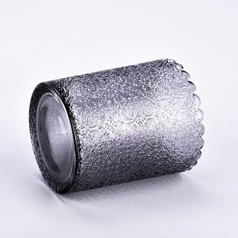 Black Glass Candle Holders Black Embossed Candle Glass Wholesale