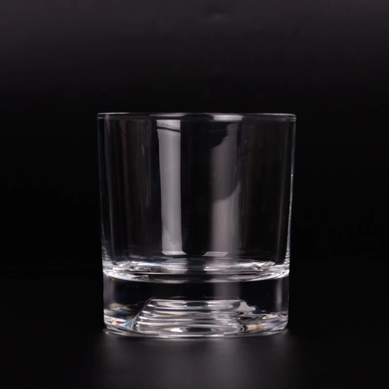 Classic 8oz Glass Candle Holders Unique Base Candle Glass
