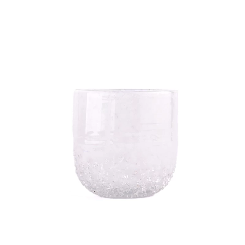 Hand Made Glass Candle Jars 300ml White Glass Candle Holders