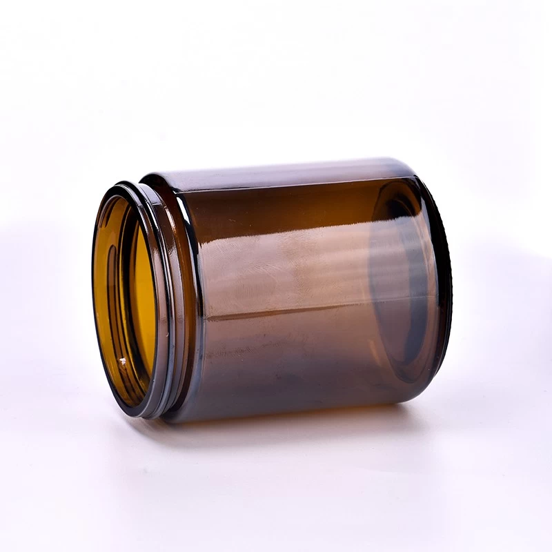 Popular Amber Glass Candle Container Wholesale