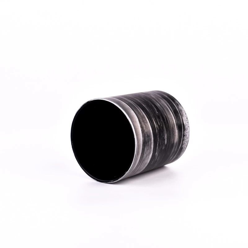 Unique 300ml Black Glass Candle Vessels
