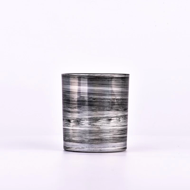 Unique Brush Decorative Glass Candle Jars