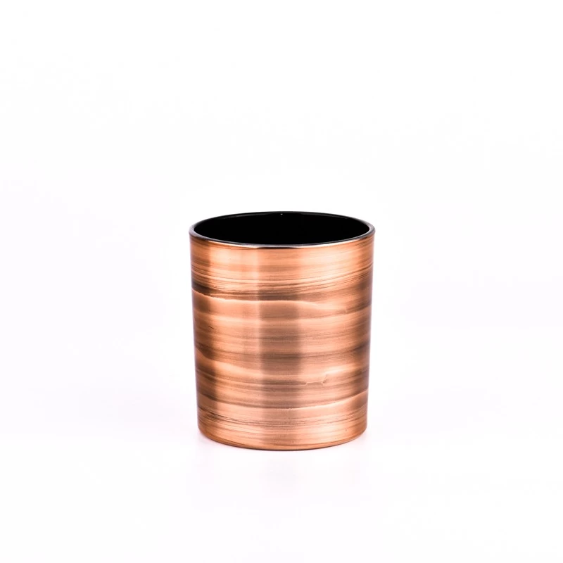 Copper Brush Decorative 300ml Glass Candle Holders