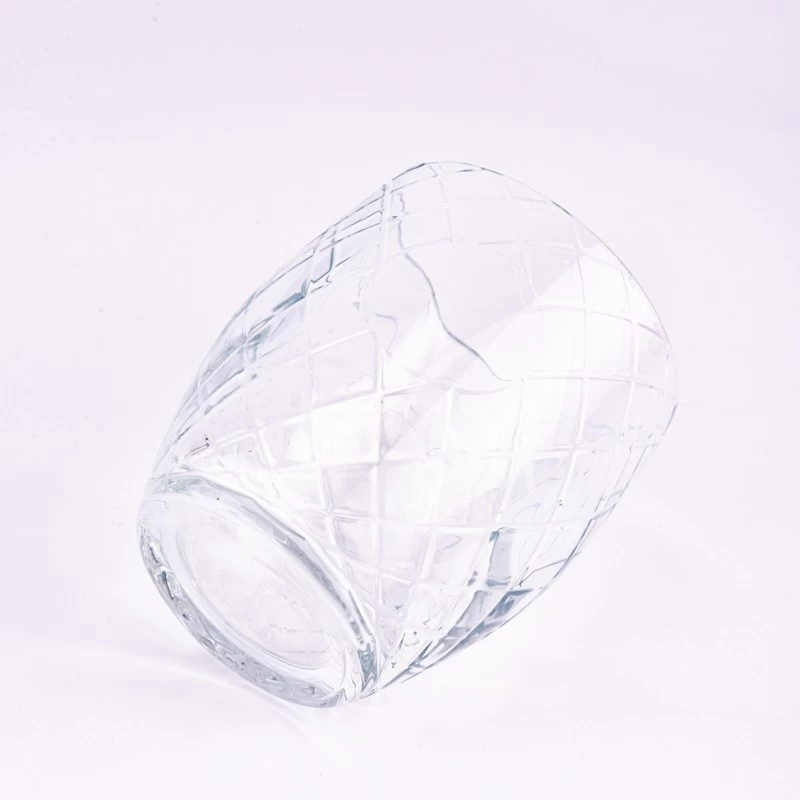 Diamond Glass Candle Vessels Wholesale
