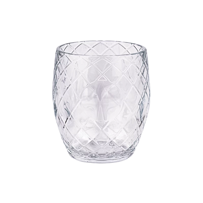 Diamond Glass Candle Vessels Wholesale