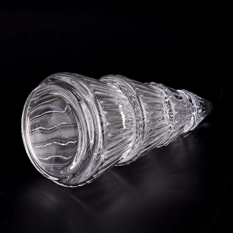 Christmas Decoration Glass Candle Jar with Lids