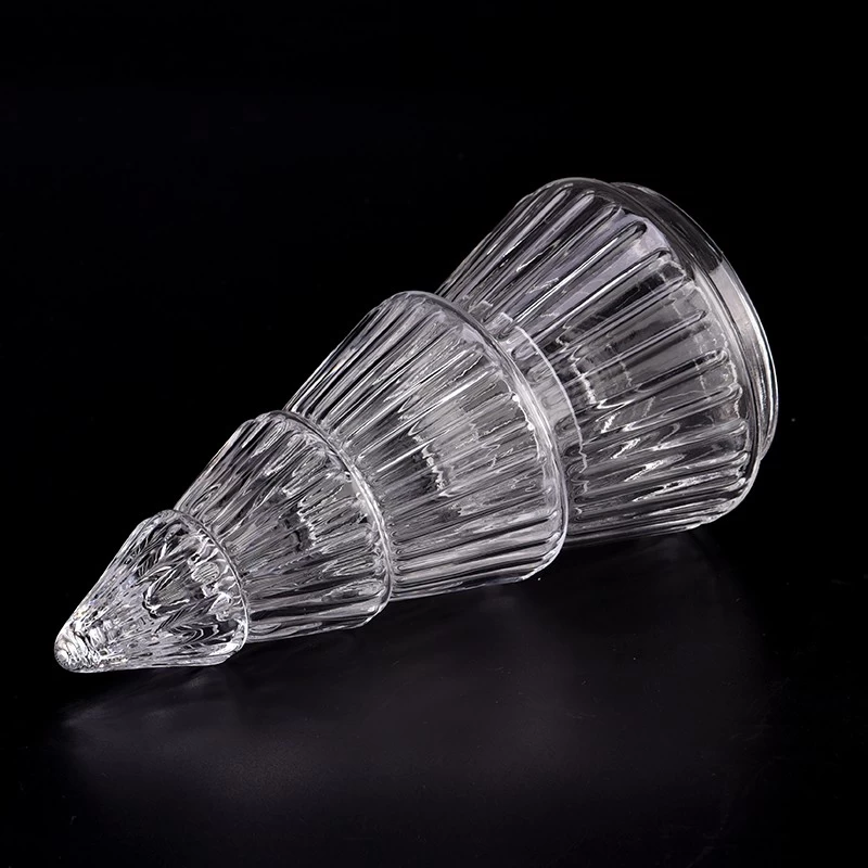 Christmas Decoration Glass Candle Jar with Lids