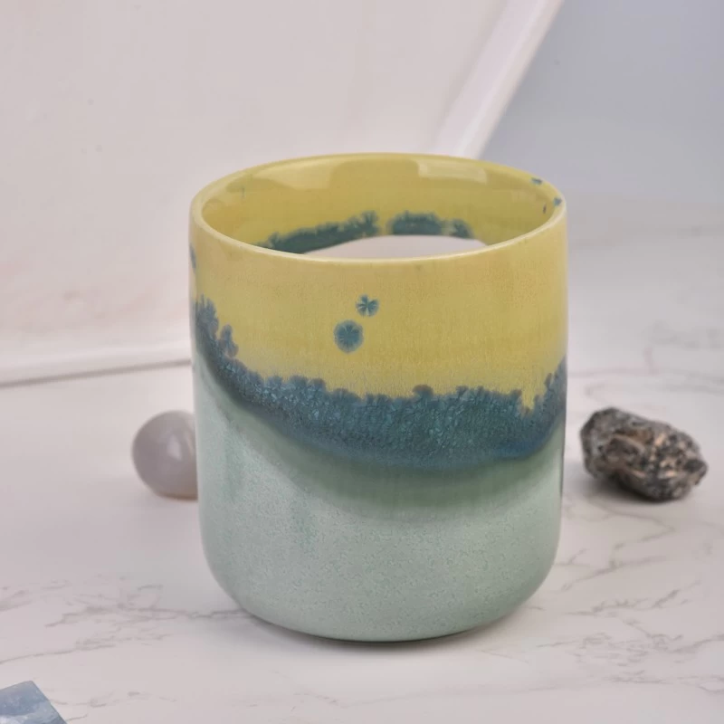Wholesale round 10oz ceramic candle vessel 