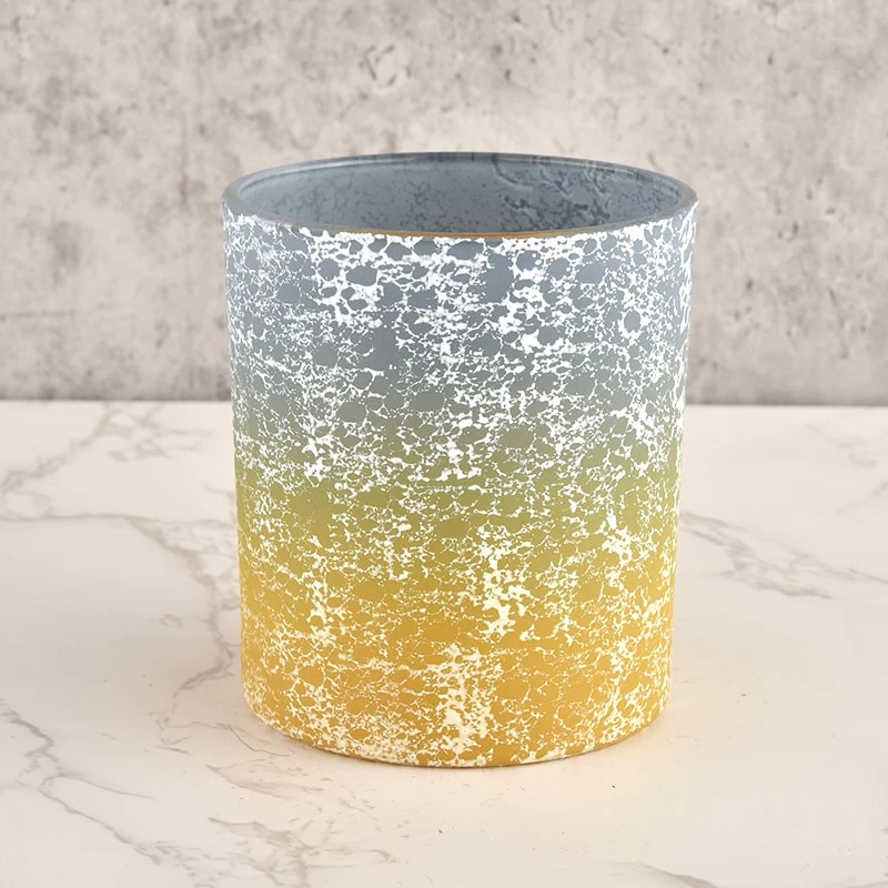 8oz ombre color glass candle jar wholesale