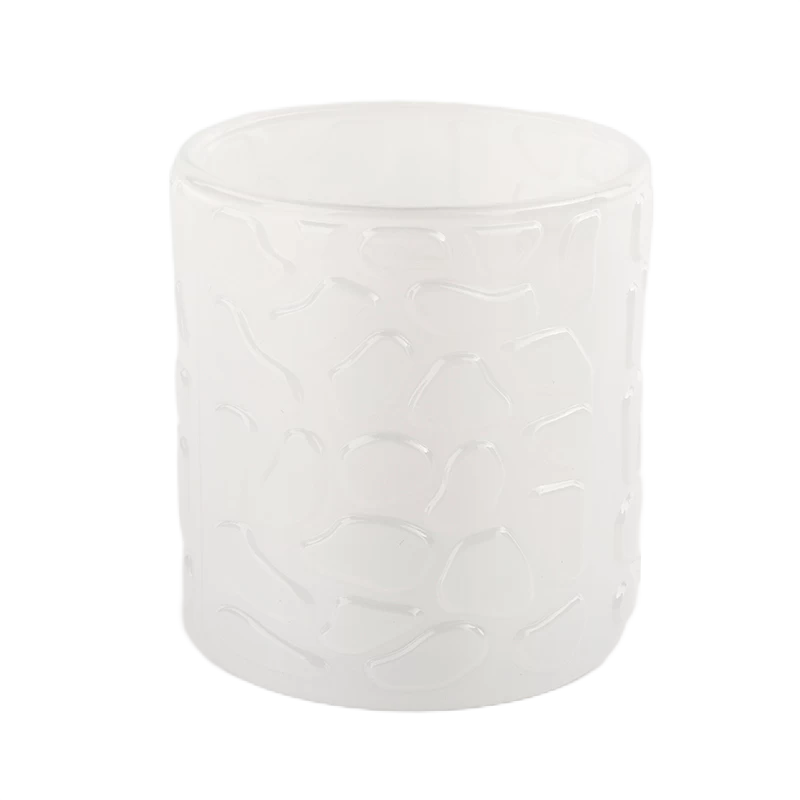  Wholesale Luxury Custom Empty White Glass candle jar