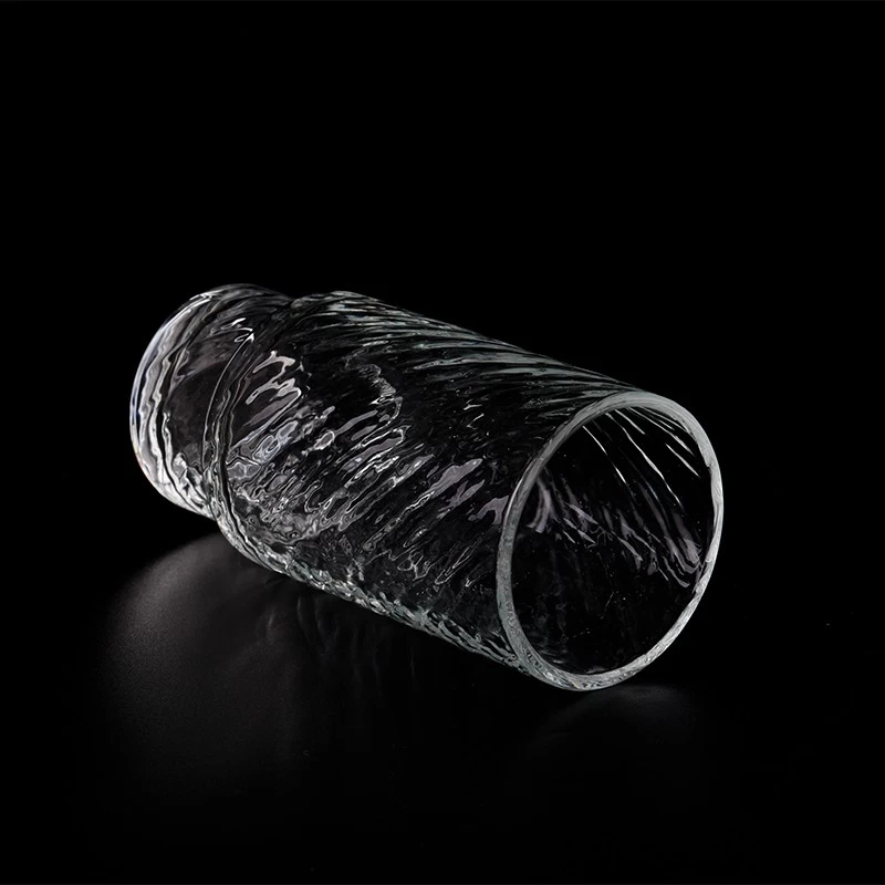 Popular Glass Candle Jar with Step for Home Deco