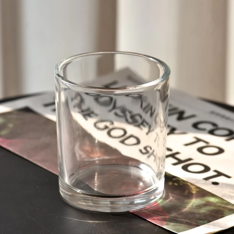 Cylinder Glass Candle Jar Customized 11oz Glass Candle Vessels Wholesale