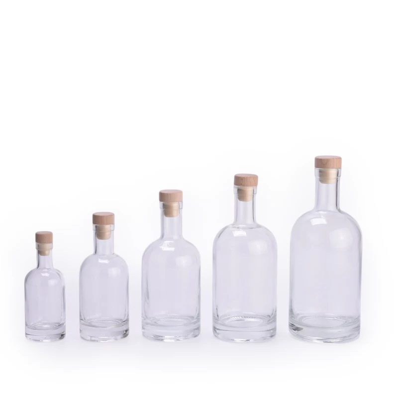 400ml clear glass reed diffuser bottle with mountain design 