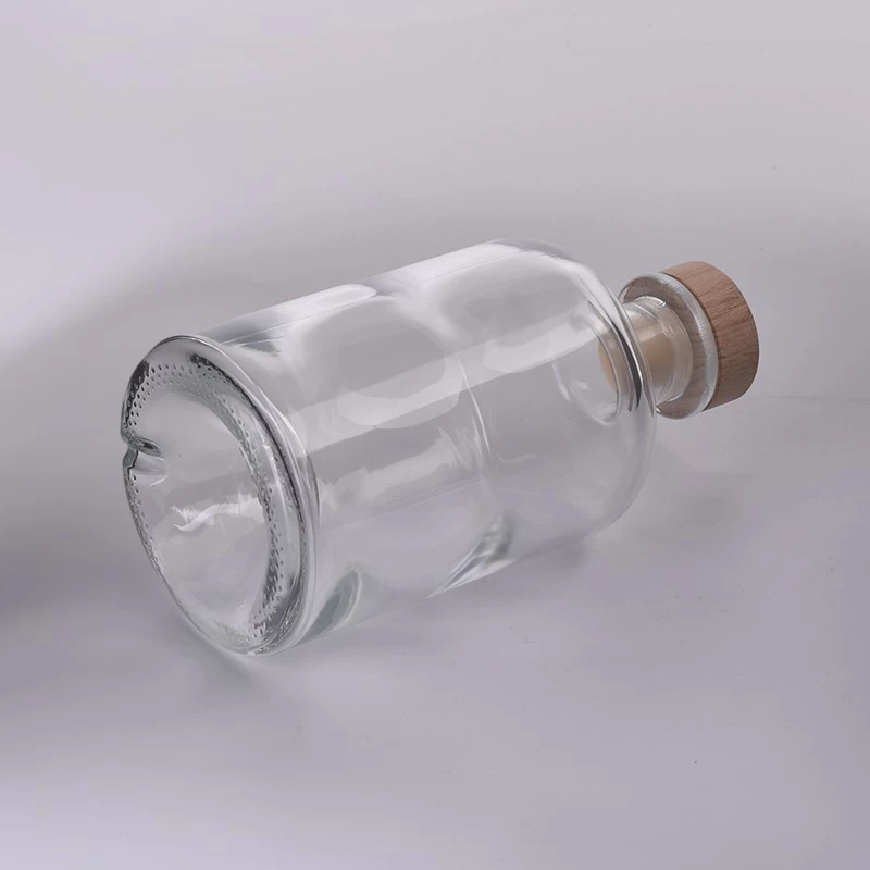 400ml clear glass reed diffuser bottle with mountain design 