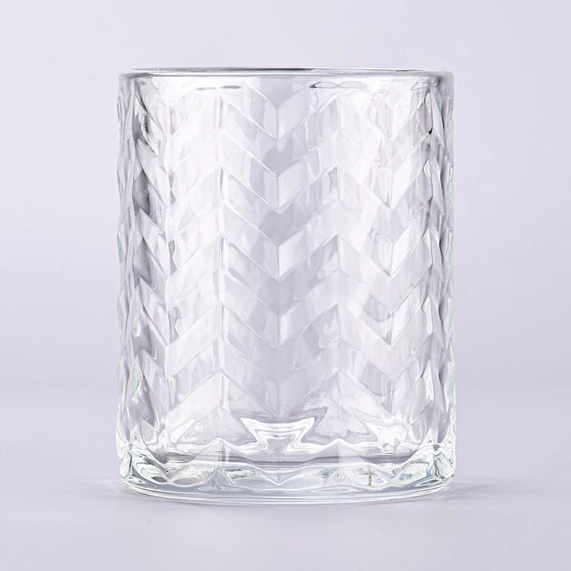 Customized Color GEO Glass Candle Jars Large Glass Candle Vessels 700ml 20oz Candle Glass