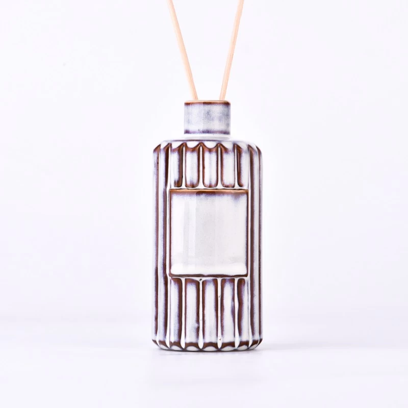 Luxury  Cylinder Ceramic reed diffuser with Home Decor