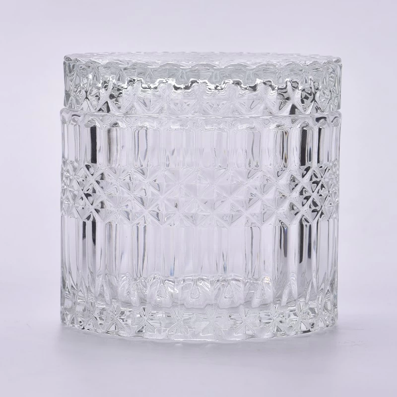 510ml 15oz Glass Candle Jar with Lids Customized Candle Glasses