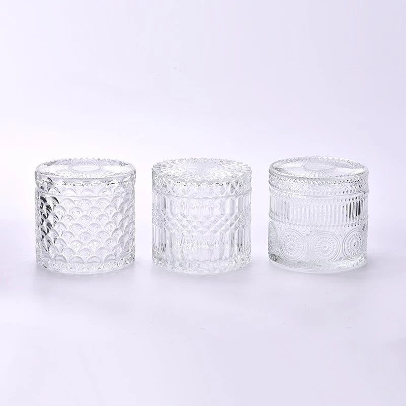 510ml 15oz Glass Candle Jar with Lids Customized Candle Glasses