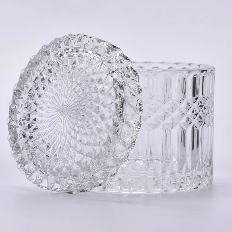 510ml 15oz Glass Candle Jar with Lids Customized Candle Glasses