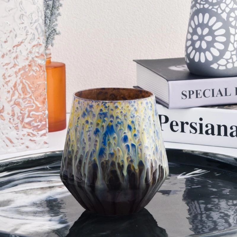 Unique Shaped Glass Candle Jars Special Decoration Glass Candle Holders