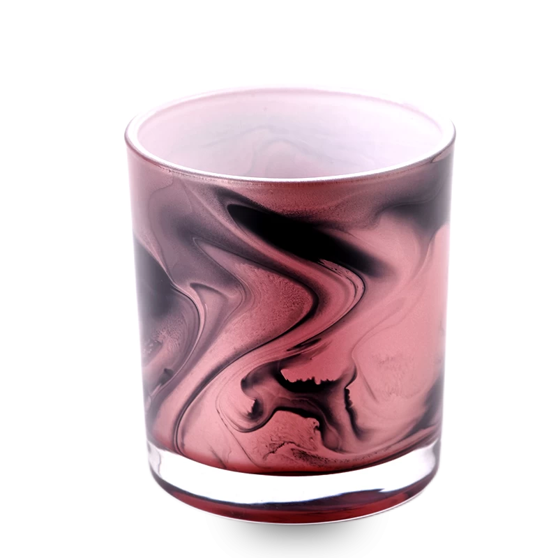 Beautiful Glass Candle Holders For Decoration 300ml Glass Candle Vessels Wholesale
